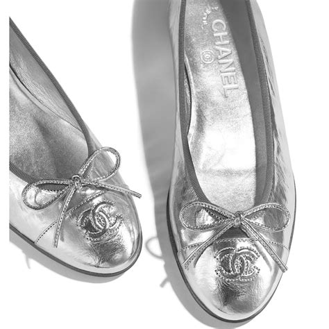 silver chanel ballerinas|chanel ballerina sale.